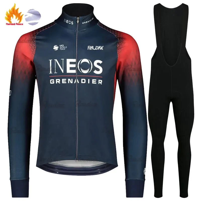 Cycling Bib Shorts - INEOS Grenadier Winter Cycling Jackets Long