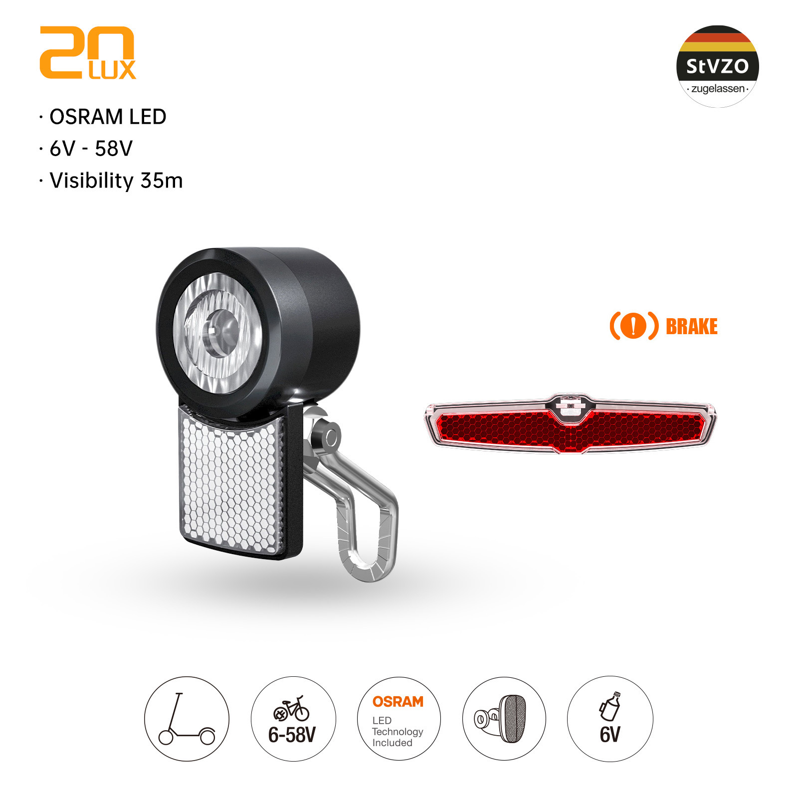 Linkbest 20 Lux Headlight LED  - Bike Dynamo Light review and price